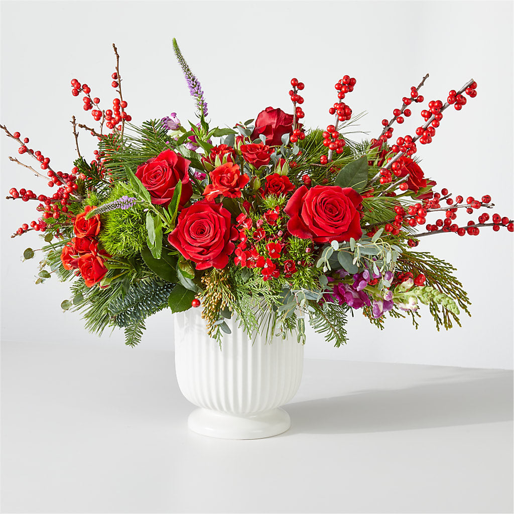 Big Red Bow Bouquet – MAYA'S FLOWER SHOP, Carmichael CA