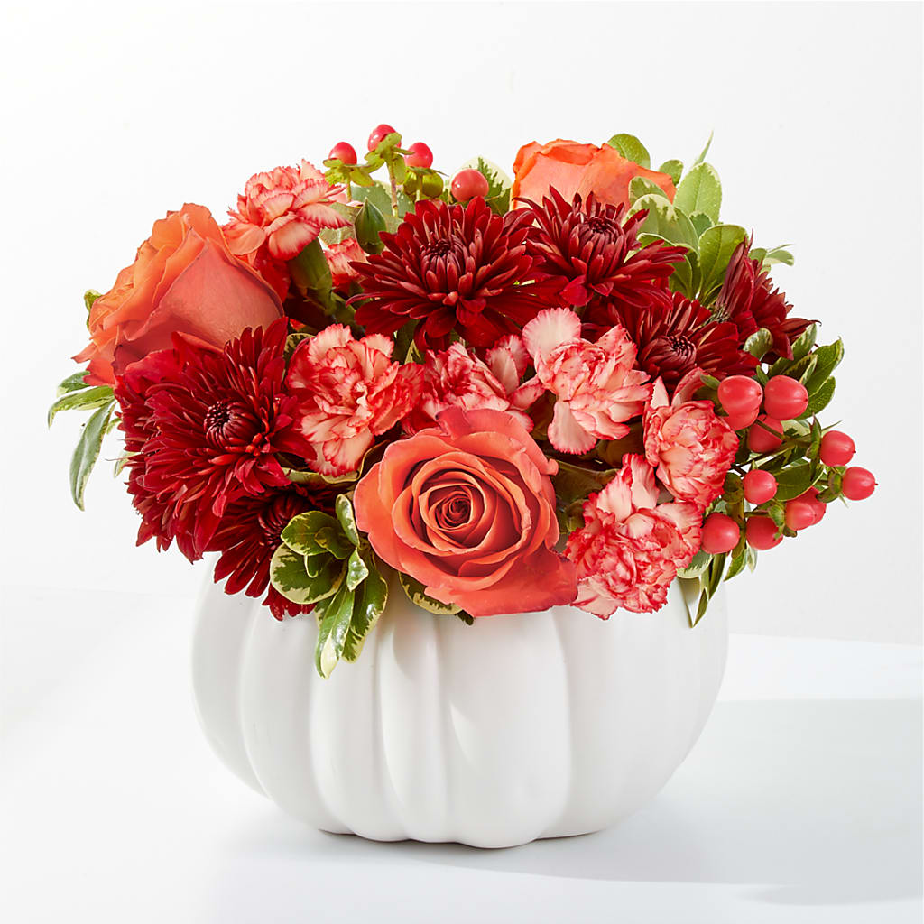 Autumn Air Pumpkin Bouquet – MAYA'S FLOWER SHOP, Carmichael CA