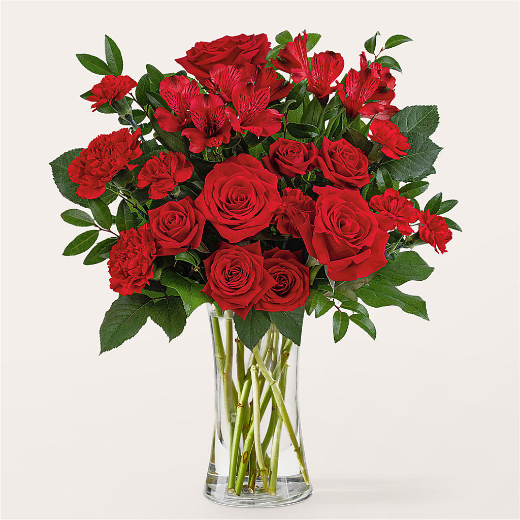 Brilliant Ruby Bouquet – MAYA'S FLOWER SHOP, Carmichael CA