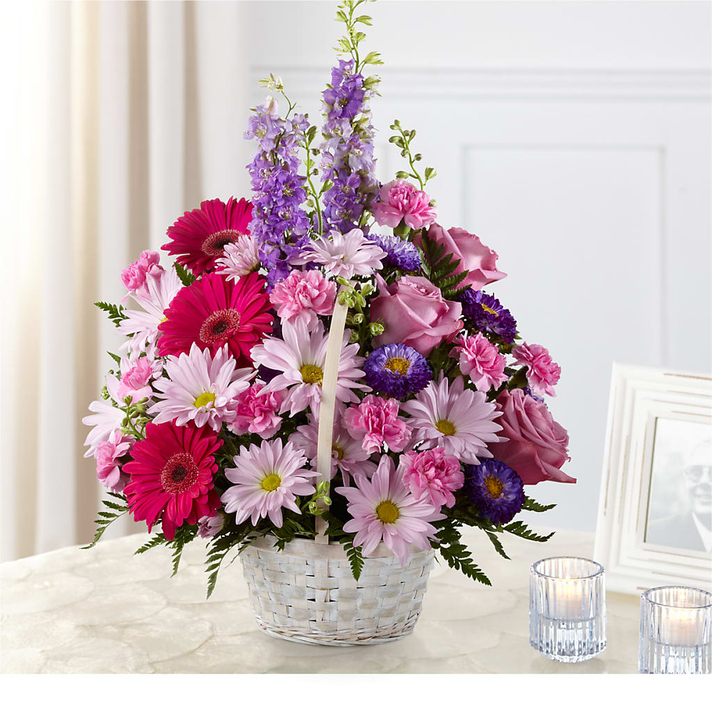 Pastel Peace Basket – MAYA'S FLOWER SHOP, Carmichael CA