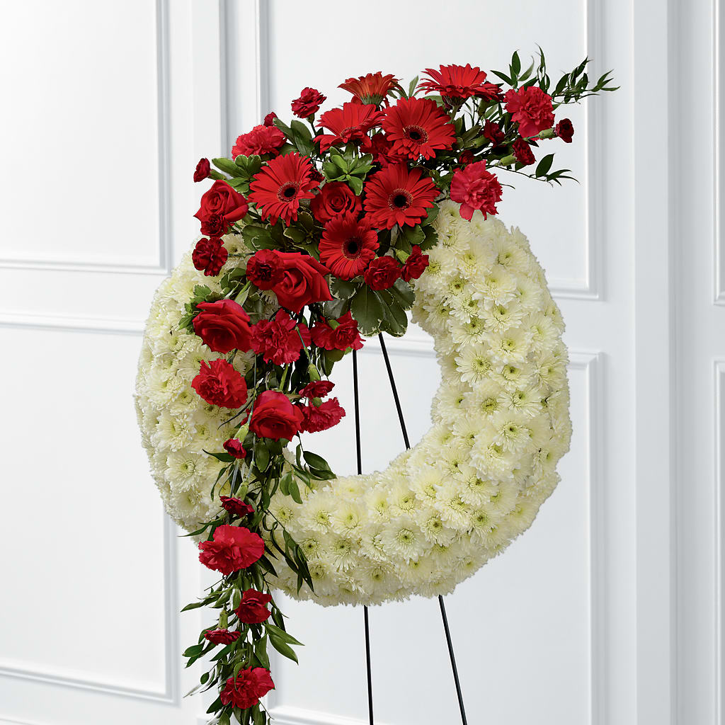 Graceful Tribute Wreath – MAYA'S FLOWER SHOP, Carmichael CA