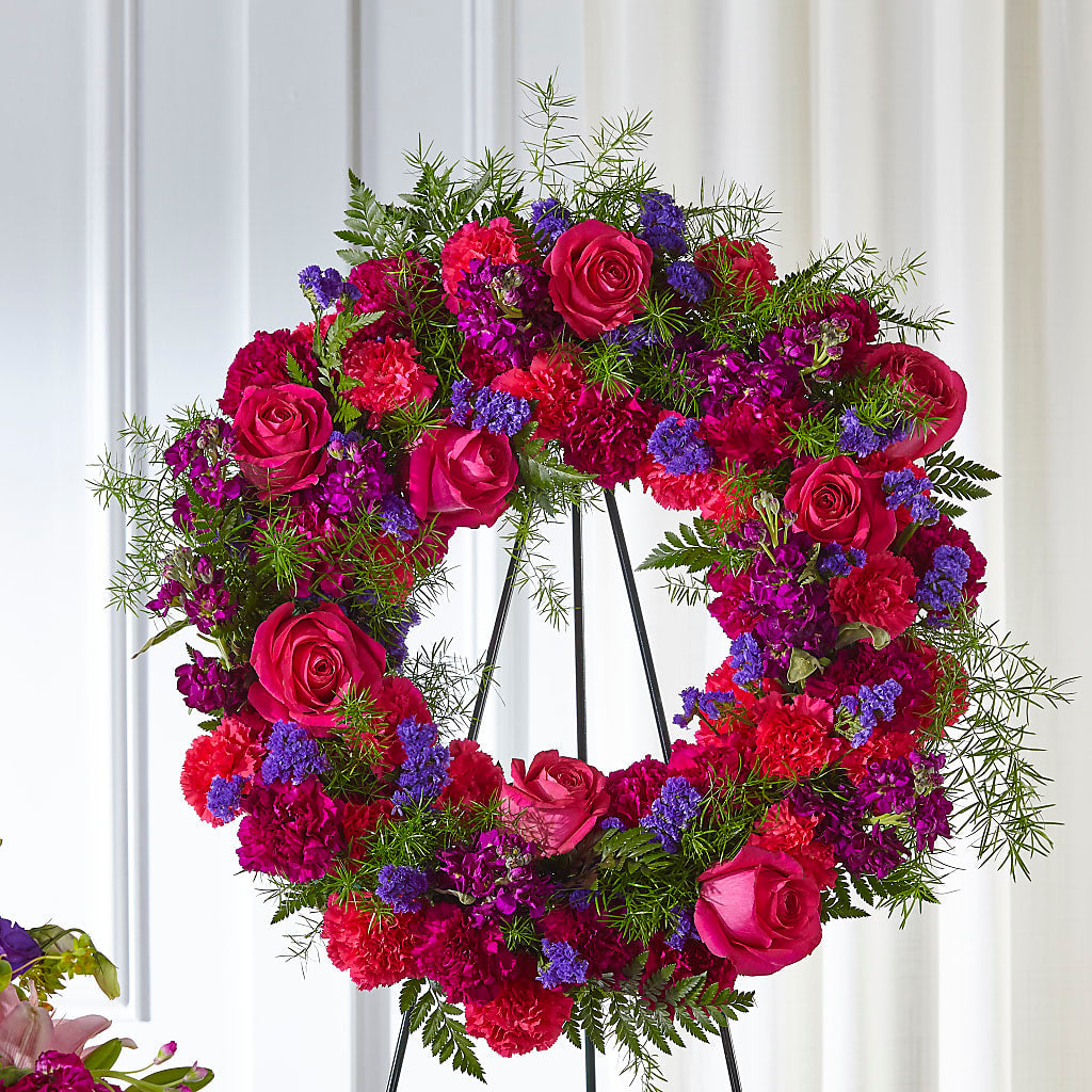 Calming Colors Wreath – MAYA'S FLOWER SHOP, Carmichael CA