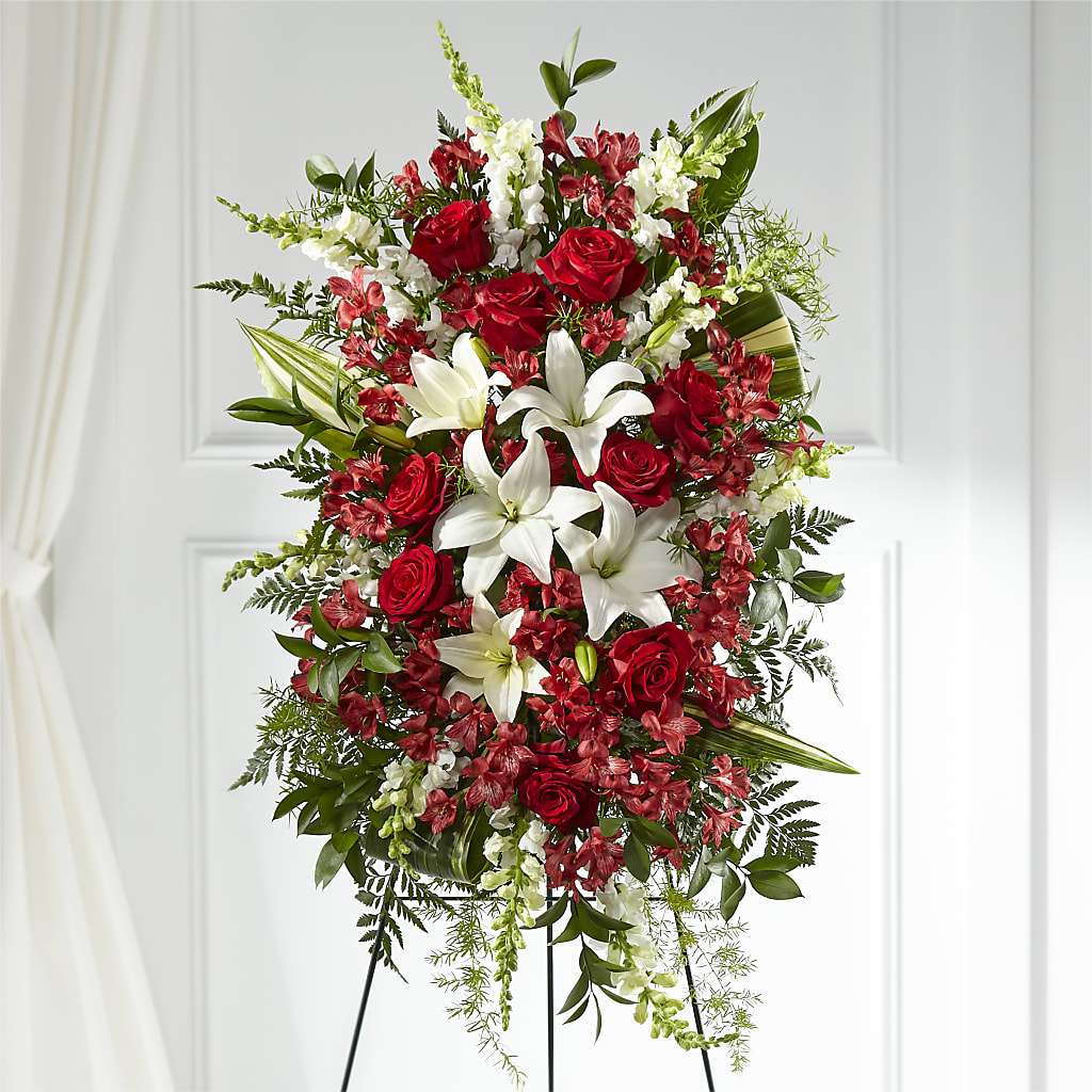 Everlasting Memory Standing Spray – MAYA'S FLOWER SHOP, Carmichael CA