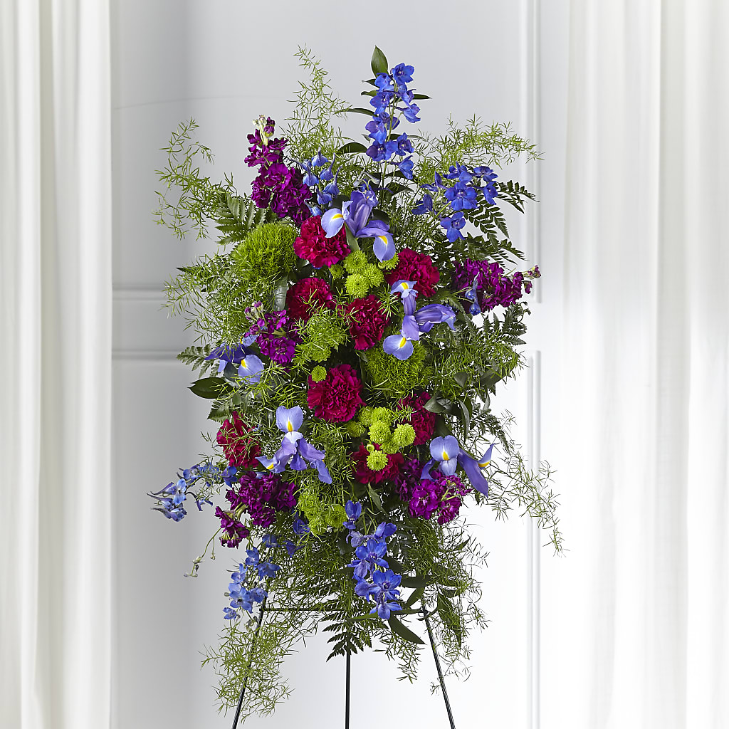 Heavenly Skies Standing Spray – MAYA'S FLOWER SHOP, Carmichael CA