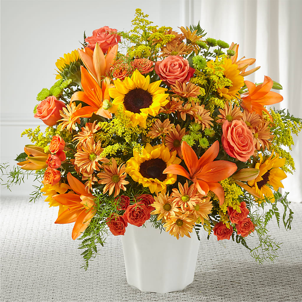 Harvest Thoughts Floor Basket – MAYA'S FLOWER SHOP, Carmichael CA