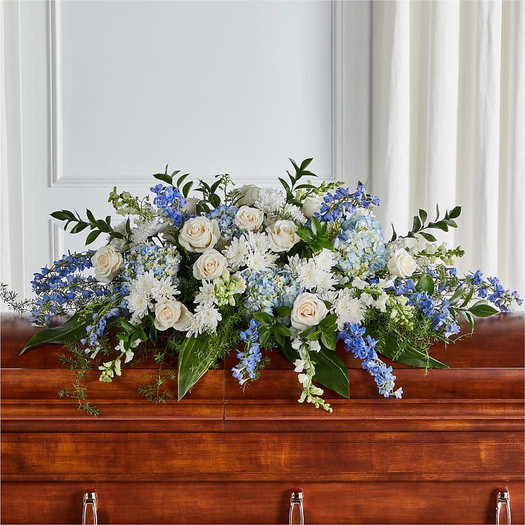 Timeless Essence Casket Spray – MAYA'S FLOWER SHOP, Carmichael CA