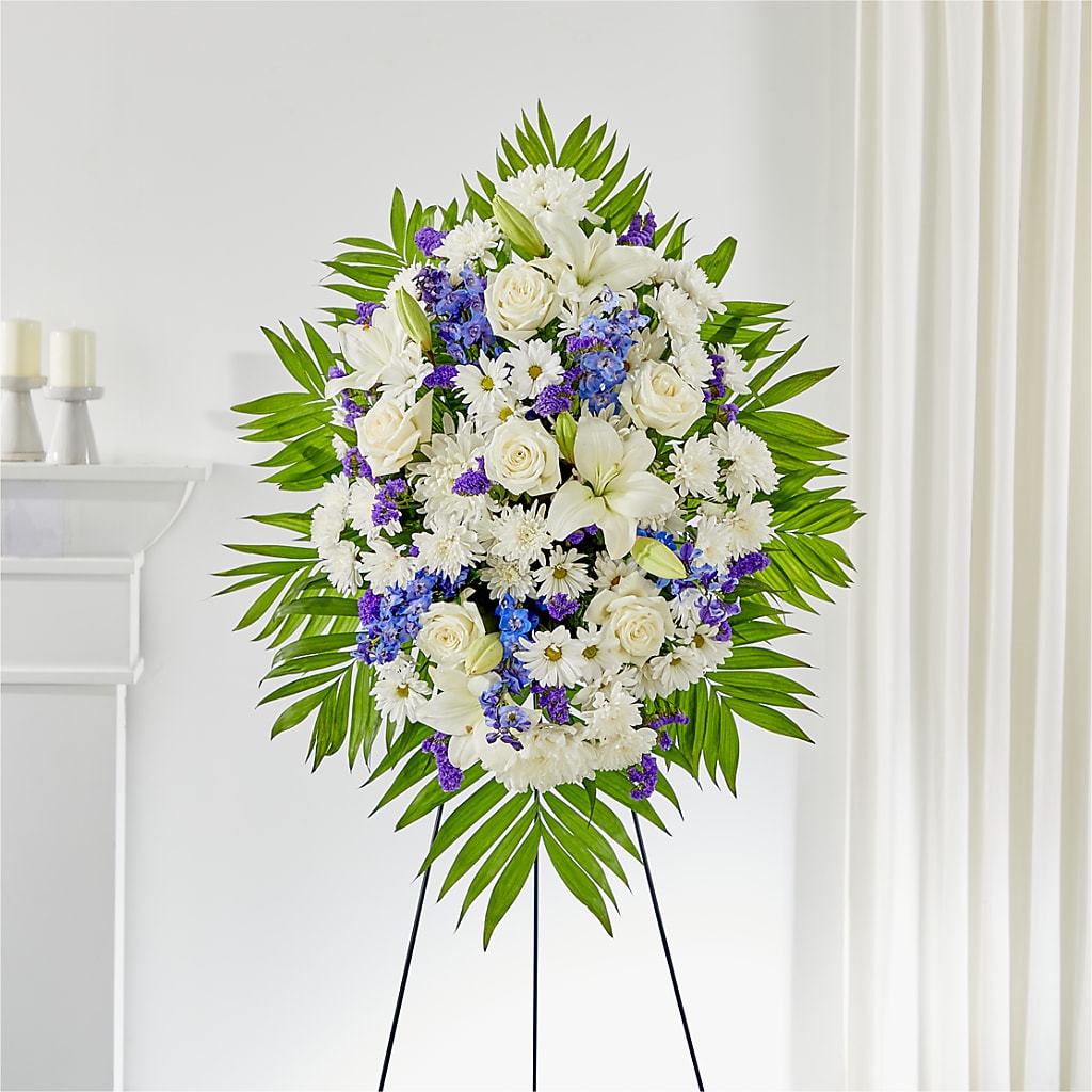 At Rest Standing Spray – MAYA'S FLOWER SHOP, Carmichael CA