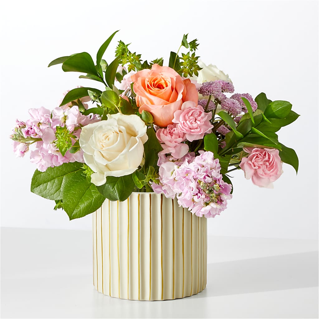 French Market Bouquet with Ivory Vase – MAYA'S FLOWER SHOP, Carmichael CA
