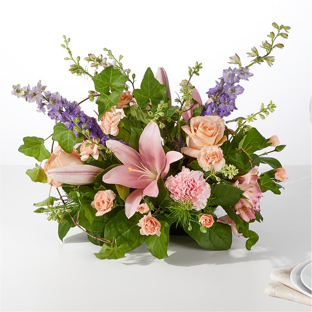 Blossom Time Centerpiece – MAYA'S FLOWER SHOP, Carmichael CA
