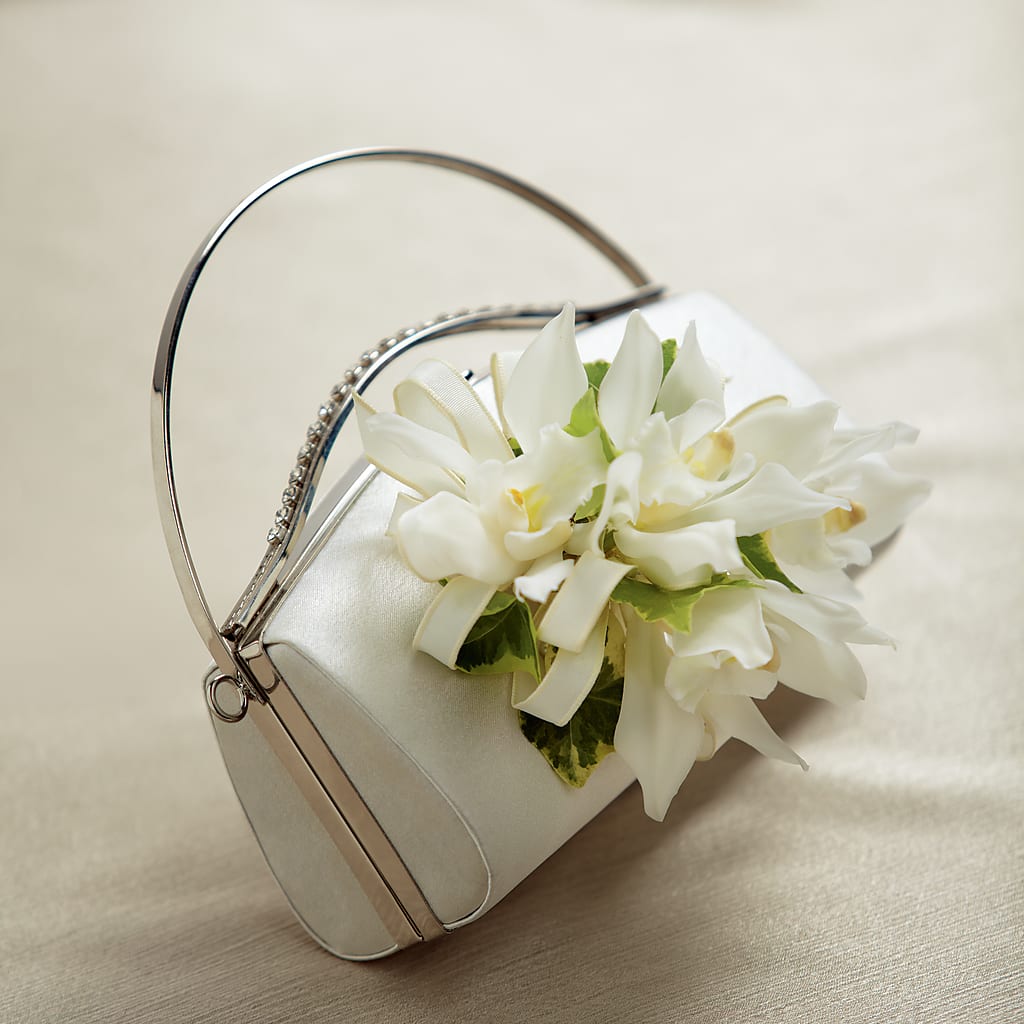 White Purse Decor – MAYA'S FLOWER SHOP, Carmichael CA