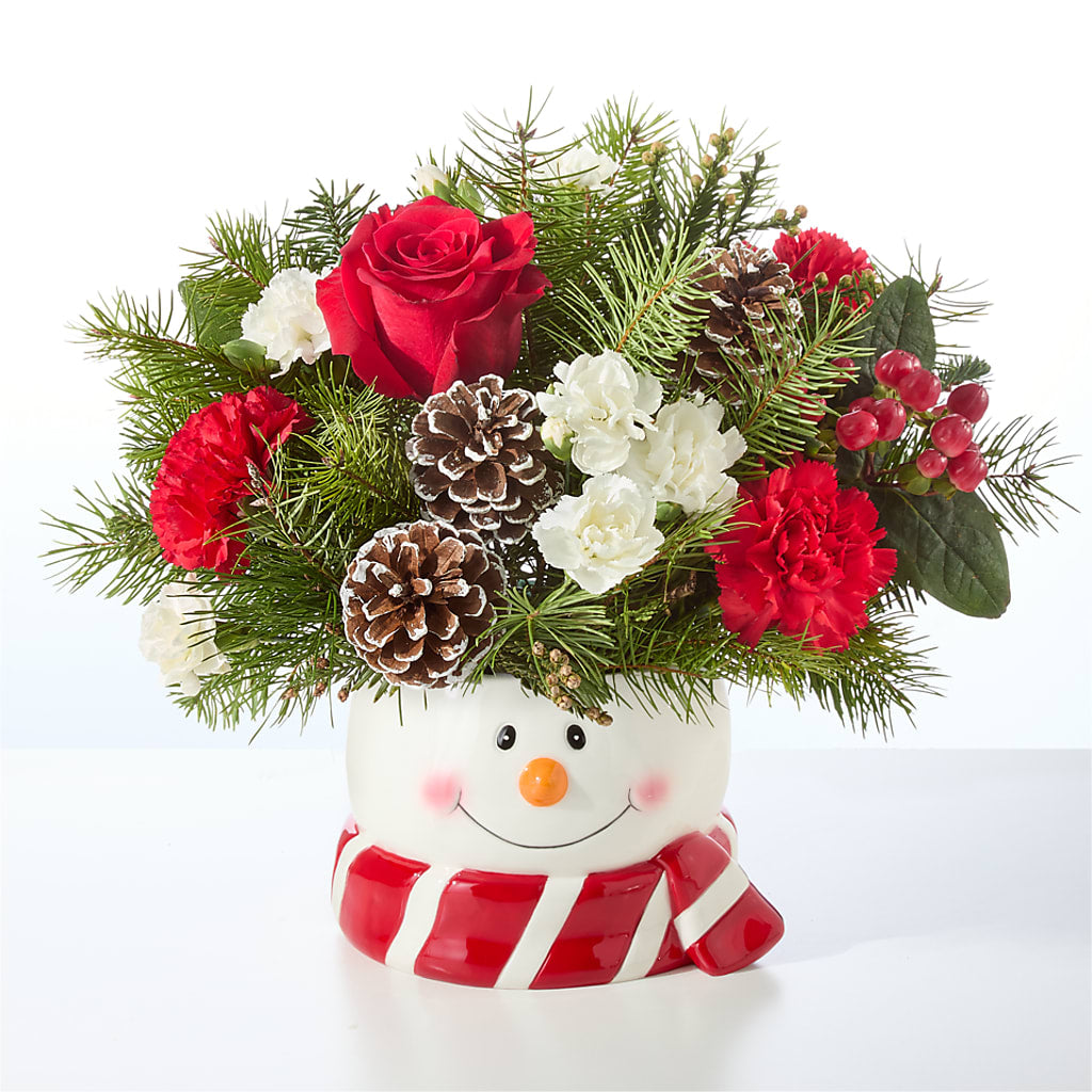 Jolly Snowman Bouquet – MAYA'S FLOWER SHOP, Carmichael CA