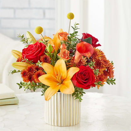 Scarlet Skies Bouquet – MAYA'S FLOWER SHOP, Carmichael CA
