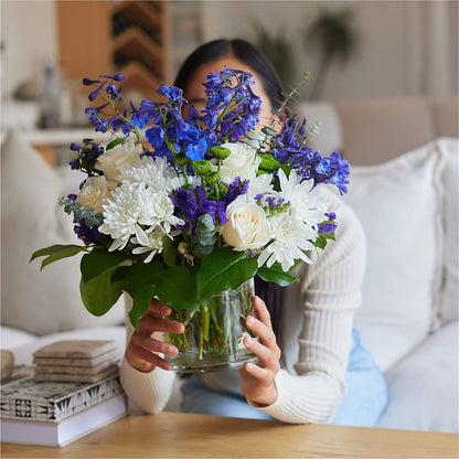 Cerulean Waves Bouquet – MAYA'S FLOWER SHOP, Carmichael CA