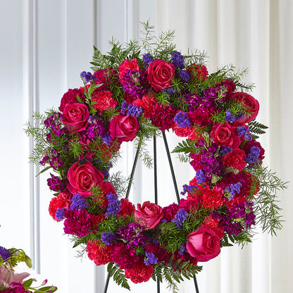 Calming Colors Wreath – MAYA'S FLOWER SHOP, Carmichael CA