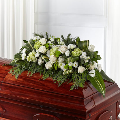Hopeful Gesture Casket Spray – MAYA'S FLOWER SHOP, Carmichael CA