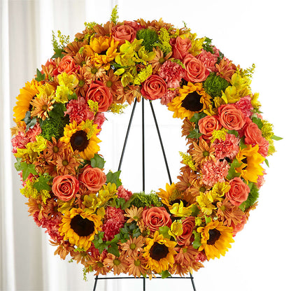 Autumnal Memories Wreath (Standard) – MAYA'S FLOWER SHOP, Carmichael CA