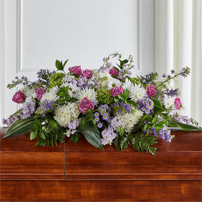 Meadows of Serenity Casket Spray – MAYA'S FLOWER SHOP, Carmichael CA