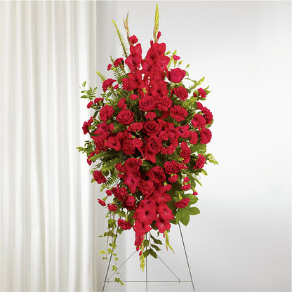 From the Heart Standing Spray – MAYA'S FLOWER SHOP, Carmichael CA