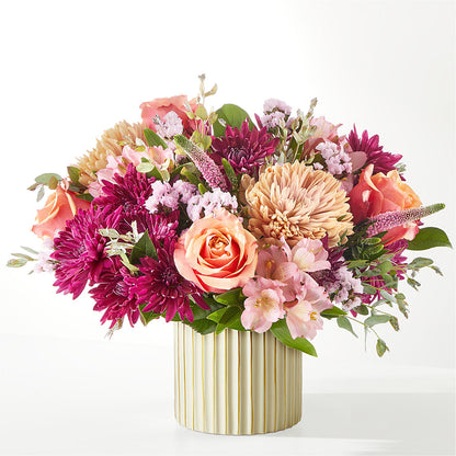 Berry Cobbler Bouquet with Ivory Vase – MAYA'S FLOWER SHOP, Carmichael CA