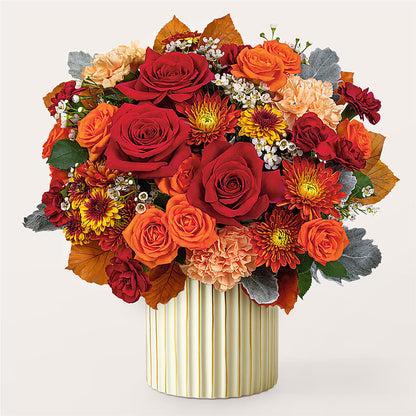 Merlot Bouquet with Ivory Vase – MAYA'S FLOWER SHOP, Carmichael CA