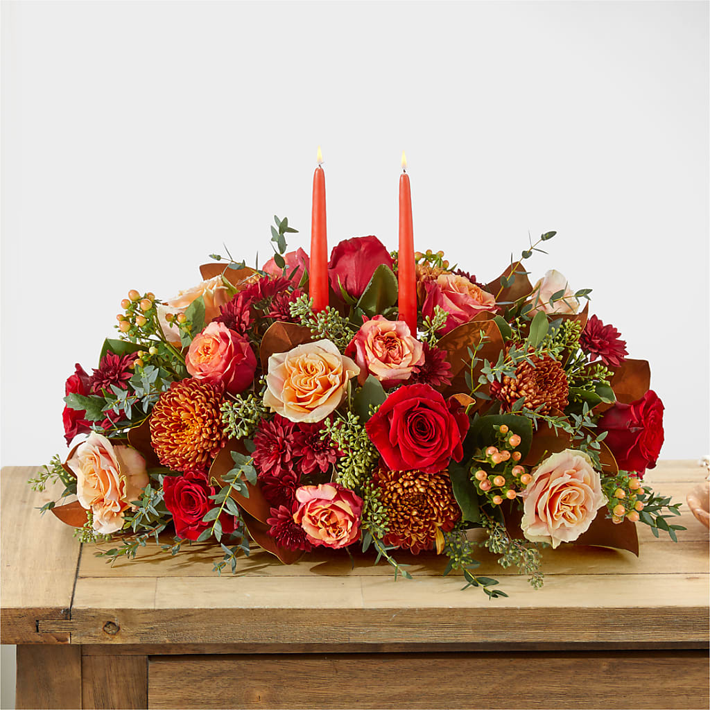 Gather Near Centerpiece – MAYA'S FLOWER SHOP, Carmichael CA