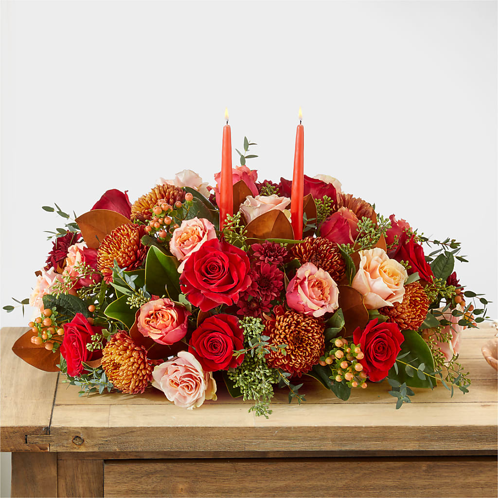 Gather Near Centerpiece – MAYA'S FLOWER SHOP, Carmichael CA