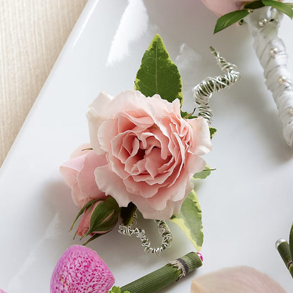 Pink Spray Rose Boutonniere – MAYA'S FLOWER SHOP, Carmichael CA