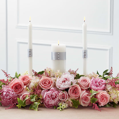 Worldwide Romance Unity Candle Arrangement – MAYA'S FLOWER SHOP, Carmichael CA
